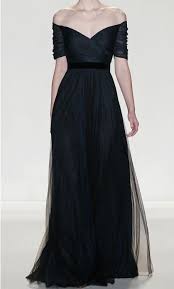Black V Neck Off Shoulder Prom Dress Tulle Party Dress Long Evening Dress Off Shoulder Evening Dress Maxi Dress Prom Black Bridesmaid Dresses