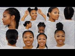 If you have had the same hairstyle for black in case you love the playful hairstyle and are planning on going out with friends, you can gather your natural hair into double buns. Natural Hairstyles For Medium Length Hair Youtube
