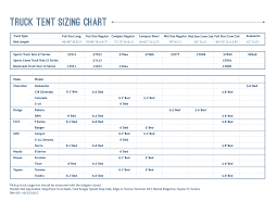 truck tent sizing chart 10 13 2017 napier outdoors