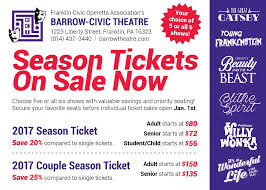 2017 Season Tickets On Sale At Barrow Civic Theatre
