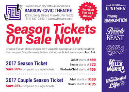 2017 season tickets on sale at barrow civic theatre