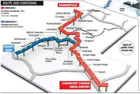 Pm Modi Flags Off Lucknow Metros Ccs Airport To Munshipulia