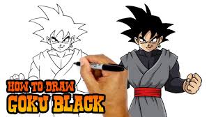 Goku dragon ball super drawing. How To Draw Goku Black Dragon Ball Super Youtube