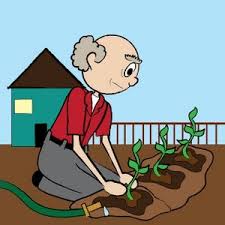 Gardening Clipart Image Clipart Illustration Of An Older Man Planting A Garden Clip Art Illustration Garden Clipart