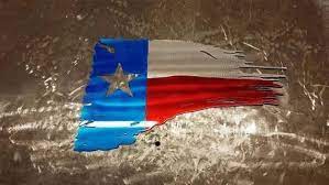 Texas Flag Tattered And Torn Metal Art Painted Like The Texas Flag Advanced Metal Art American Flag Metal Art Metal Art Art