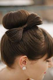 Bunned Bowed Bow Hairstyle Hair Styles Long Hair Styles