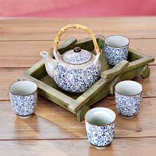 Have a modern tea time with modern teapots, suger and creamer sets. Porcelain Japanese Style Handle Teapot 5 Tea Service Set Tea Set Ceramic Cup Set China Mainland Japanese Porcelain Porcelain Teapot Japanese Tea Set