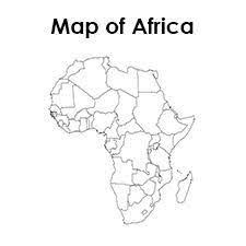 Blank borderless map of africa (orthographic projection).svg 541 × 541; Printable Map Of Africa For Students And Kids Africa Map Template