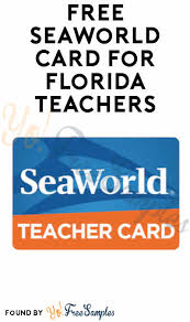 How to get a free id card in florida. Free Seaworld Card For Florida Teachers Id Me Required Yo Free Samples