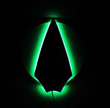 Green Arrow Night Lights Justice League Sign Etsy Neon Light Wallpaper Arrow Wall Lamp Logo