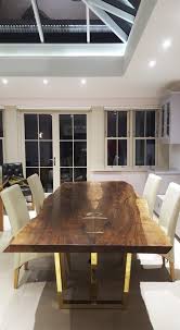 6 Seater Swing Table By Swingtables Seen At Lululemon Glendale Wescover In 2020 Live Edge Table Dining Rooms Live Edge Dining Table Wood Slab Dining Table