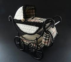 Dollhouse Burberry Pram Made By Jolanda Knoop Doll House Dollhouse Miniature Tutorials Baby Doll Nursery