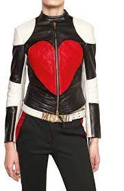 Moschino Heart And Peace Nappa Leather Jacket Leather Fashion Heart Clothes Moschino