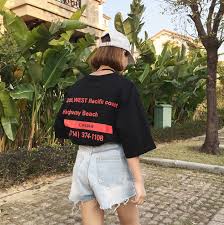 2017 韓国 ファッション 原宿系 ロング丈 半袖 tシャツ ワンピ ロゴ カップル レディース トップス カラフル ダンス 衣装 派手 カワ 個性的 かわいい 奇抜 青文字系 ファッション ダンスファッション 韓国ファッション 夏