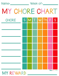 love these free printable chore charts for kids with and