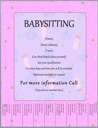 Change the colors that match your babysitting business, replace the text, and add an image or illustration. 34 Customize Our Free Babysitting Flyers Templates In Word For Babysitting Flyers Templates Cards Design Templates