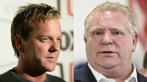 Stop using my grandpa's name, actor Kiefer Sutherland tells Doug Ford