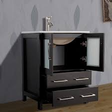 Bathroom vanity cabinet zu spitzenpreisen. Vanity Art 24 Inch Single Sink Bathroom Vanity Set 2 Drawers 1 Cabinet 1 Shelf Soft Closing Doors With Free Mirror Overstock 12610015