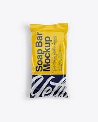 Download White Plastic Soap Bar Mockup Top View In Flow Pack Mockups On Yellow Images Object Mockups