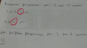 Himpunan Kelipatan Persekutuan Dari 3 Dan 4 Adalah Youtube