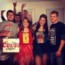Alcohol Bottle Halloween Costumes Fireball Jager Jack And Coors Light Halloween Costumes Friends Best Friend Halloween Costumes Halloween Coustumes