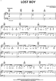 C g and lost boys like me are free. Amazon Com Ruth B Lost Boy Sheet Music Single Musical Instruments