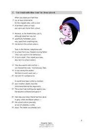 However, heidi finds support from her father and her friend. For Heidi With Blue Hair By Fleur Adcock Igcse Poetry