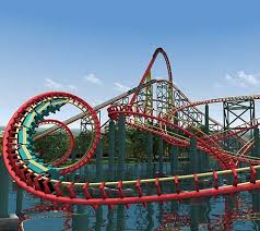 Anaconda At Kings Dominion 1st In The World To Feature An Underwater Tunnel Get Wrapped In The Coils Roller Coaster Roller Coaster Ride Amusement Park Rides