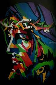 One easter, as i was contemplating jesus' sacrifice on the. Jesus Christ Abstract Painting Paintings By Amal Augustine Artist Com