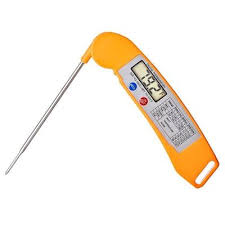 Instant Read Digital Folding Meat Thermometer With Temperature Chart