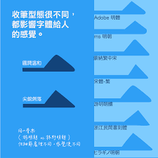 橫畫的收筆 這樣的小細節也是明體有味道的地方 最好玩的例子就是日本 字游工房 出產的 游明朝 與 柊野明朝 兩套其實基於一樣的骨架 理論上個性會很接近 但是 游明朝更圓潤 傳達溫和的感覺 不同於柊野明朝的尖銳 chart bar chart diagram