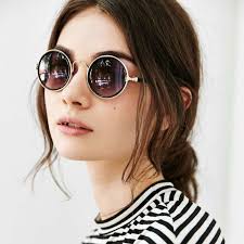 Round Rainbow MIRROR Sunglasses Clear Frames GLAM Fairygoth Hippie John  Lennon Sunglasses