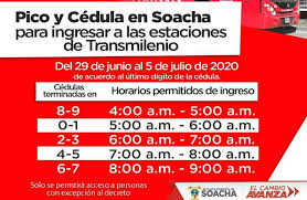 Desde las 4:00 hasta las 8:00 de la noche, el tránsito permitido será para vehículos cuya placa termine en número. Conozca El Pico Y Genero Y Pico Y Cedula Para Esta Semana En Soacha Periodismo Publico