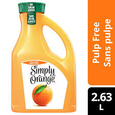 Pure premium orange juice, some pulp. Simply Orange Pulp Free Orange Juice 2 63l Walmart Canada