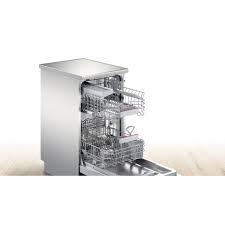 You can wash larger amounts of dinnerware easily with this bosch dishwasher's 14 place setting capacity. Bosch Serie 4 Slimline Freestanding Dishwasher Stainless Steel Sps4hki45g Appliances Direct