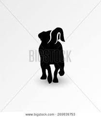 Back of dog standing silhouette. Back Dog Silhouette Sitting