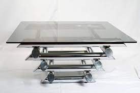W 163cm x d 60cm x h 43cm. Tubular Chrome Coffee Table Joevin Ortjens Galerie