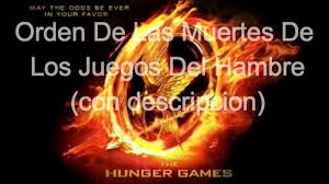 Los 74.os juegos del hambre fueron los primeros juegos del hambre en la historia de tener dos vencedores, lo cual fue de cierta forma controversial, ya que fue visto como un acto de rebelión para algunos, como el presidente snow. Orden De Las Muertes De Los Juegos Del Hambre Con Descripcion Youtube