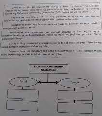 In addition, the department of justice (doj) has issued a department circular outlining the guidelines on. Ano Ang Sanhi At Bunga Ng Enhance Community Quarantine Batay Sa Nabasa Magbigay Ng Dalawang Sanhi At Brainly Ph