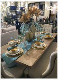 Teal Dining Room Table Decor Tealdiningroomtabledecor In 2021 Dining Room Table Decor Dining Room Teal Dining Table Decor