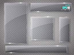 Glass Plates Set Glass Banners On Transparent Glass Plates Plate Sets Glass