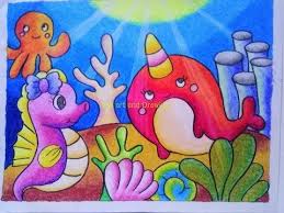 Click to see our best video content. Mewarnai Dengan Cara Gradasi Menggunakan Oilpastel Crayon Narwhale And Sea Horse Youtube Easy Drawing Tutorial Drawing Lessons Pelajaran Seni