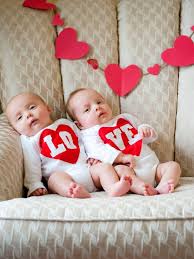 Valentine S Day Lo Ve Twin Bodysuits Set As Seen In Etsy Twin Onesies Baby Kids Twin Babies