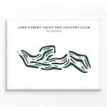 Lake Forest Yacht & Country Club, AL Golf Course Map, Golfer Gift ...