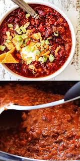 Best Crockpot Chili Emily Recettedeboeuf Recettes De Cuisine Recette Chili Repas Vegetarien