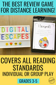 Digital Year End Escapes Reading Review Games Distance Learning 4th Grade Reading
