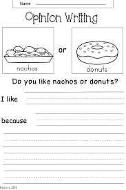 Opinion Writing Printable First Grade Writing Writing Center Kindergarten Homeschool Writing