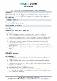 Pizza Maker Resume Samples Qwikresume