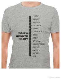 Beard Growth Chart Gift For Bearded Men Manly God Scale T Shirt Men Funny Casual Streetwear Hip Hop Printed T Shirt