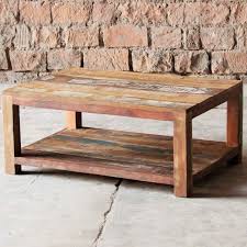 This coffee table can hold significant weight. Thakat Upcycled Coffee Table Dansk